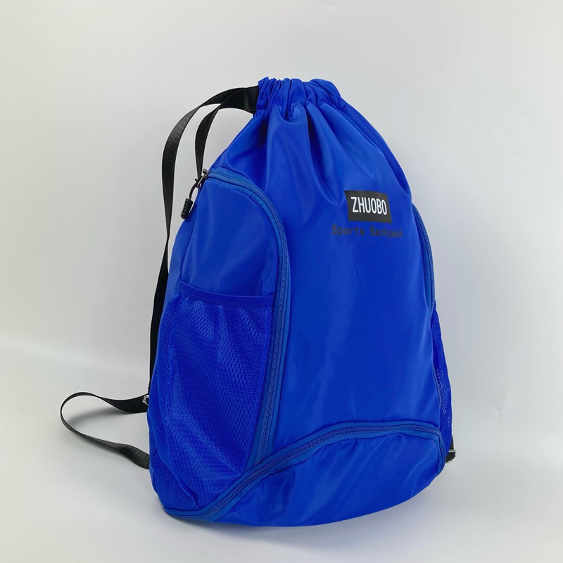 New recycle custom 210d nylon drawstring backpack bag